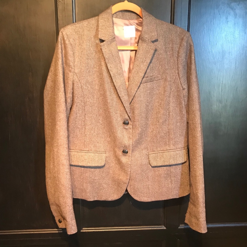 GAP Brown Tweed Blazer in Size 10 Tall